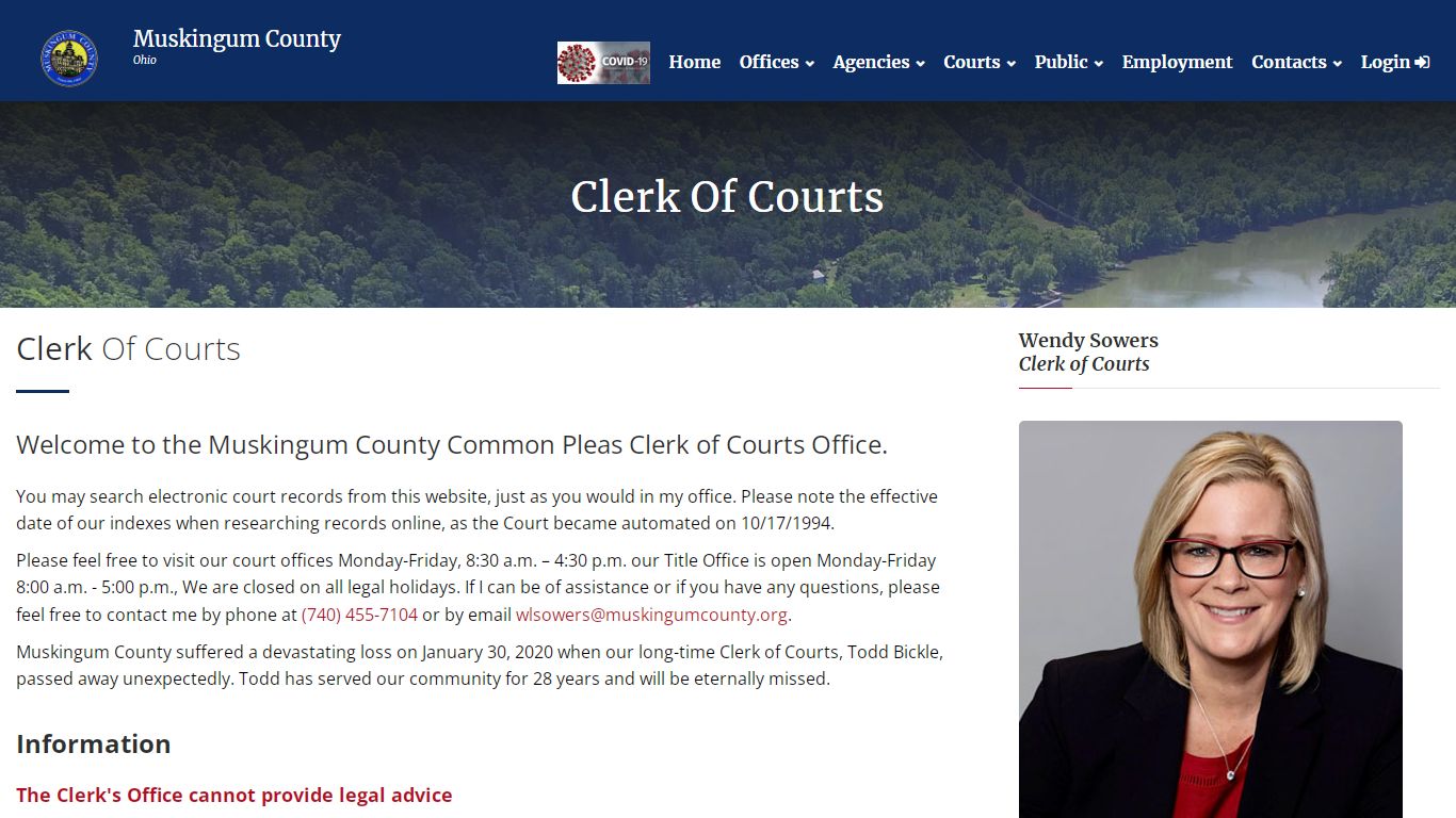Muskingum County Clerk Of Courts - Common Pleas Court