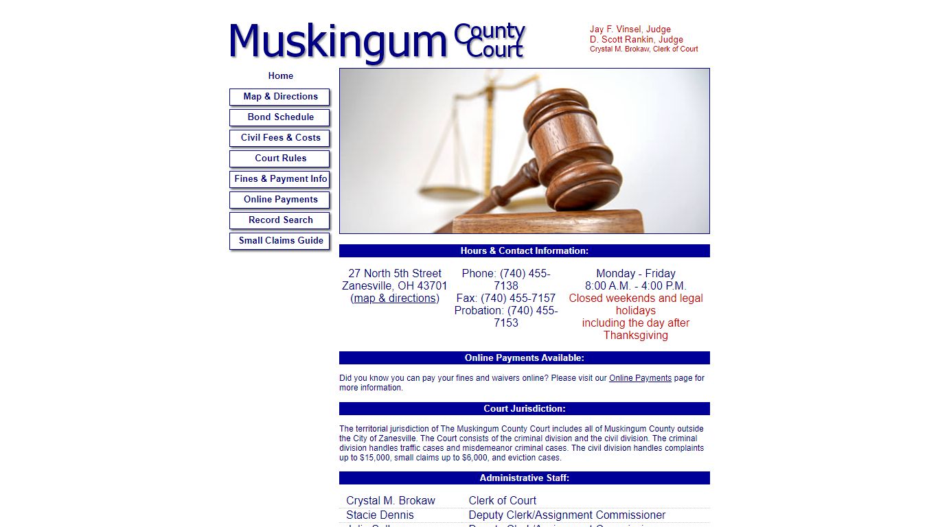 Home - Muskingum County Court